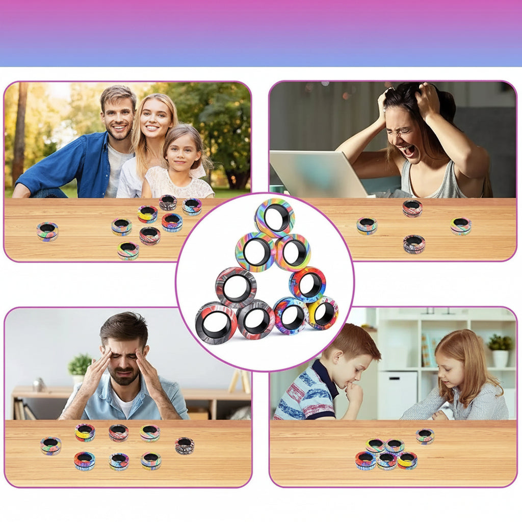 Magnetic Fidget Ring Spinner Set - product detail 4