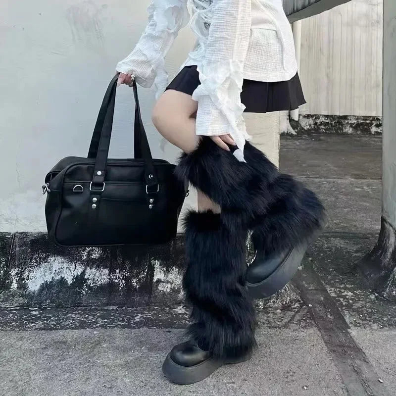 Winter Faux Fur Leg Warmer Boots Cover - product detail 2