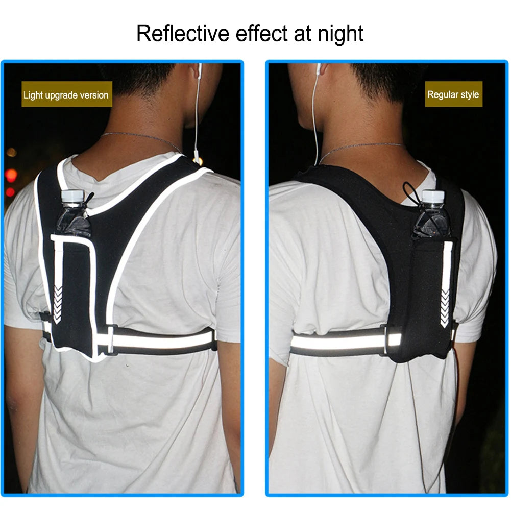 Reflective Running Vest Chest Bag - product detail 4