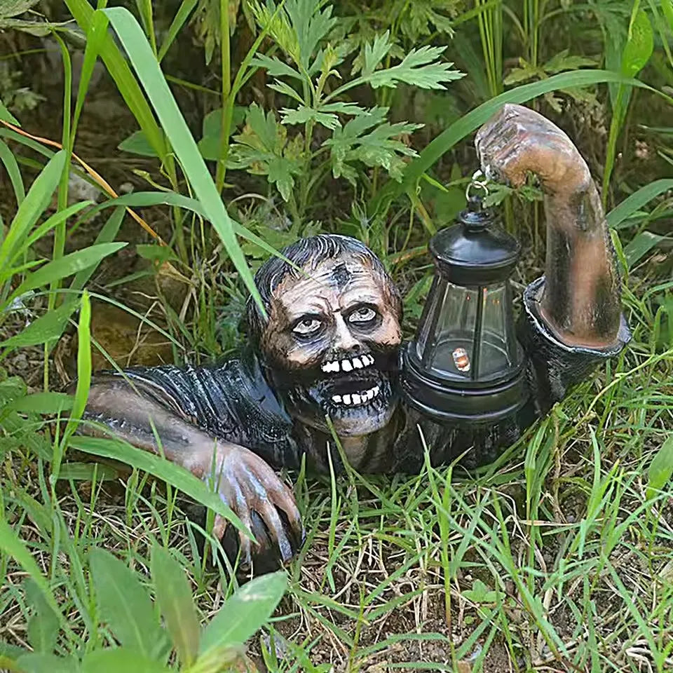 Scary Zombie Outdoor Halloween Decor with LED Light - product detail 3