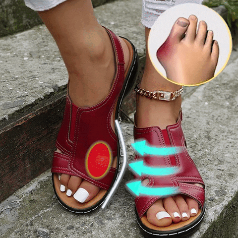 Leather Wedge Sandals - product detail 8