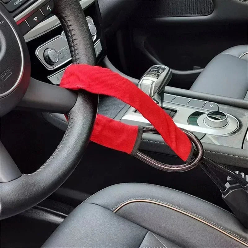 NOMOVA Universal Car Steering Wheel Lock with Seat Belt Security