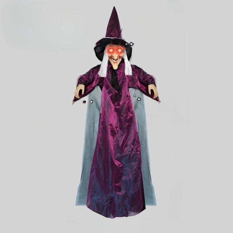 Life Size Animated Halloween Witch with Red Eyes - product detail 4