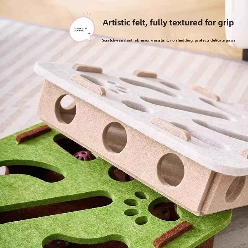 Felt Interactive Cat Puzzle Toy Box - product detail 4