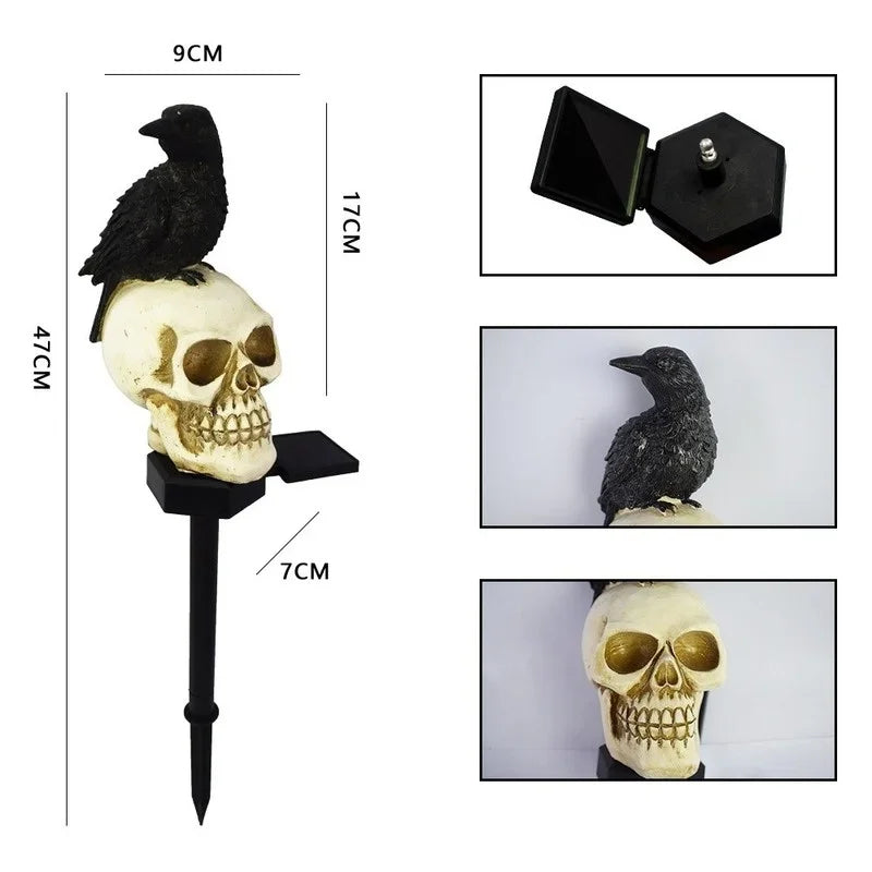 Halloween Skeleton Head Solar Light - product detail 2