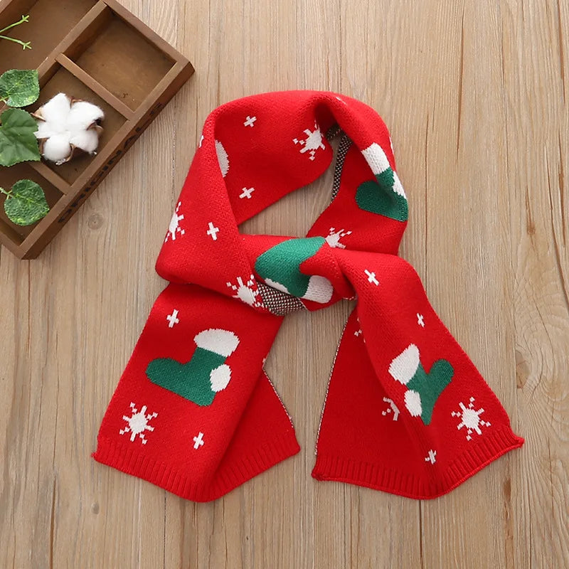 Cute Christmas Knit Scarf for Kids Winter - product detail 3