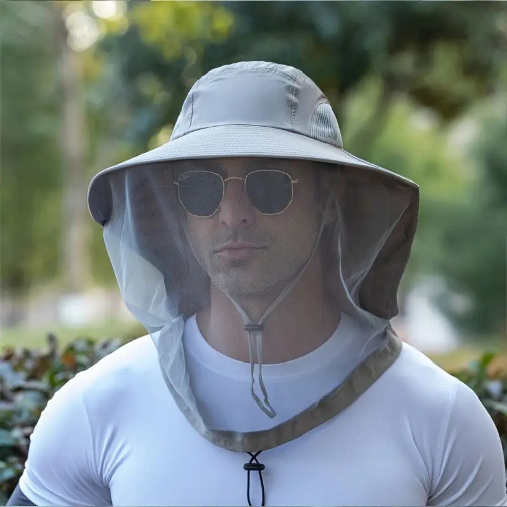 Breathable Sun and Mosquito Protection Wide Brim Hat - product detail 2