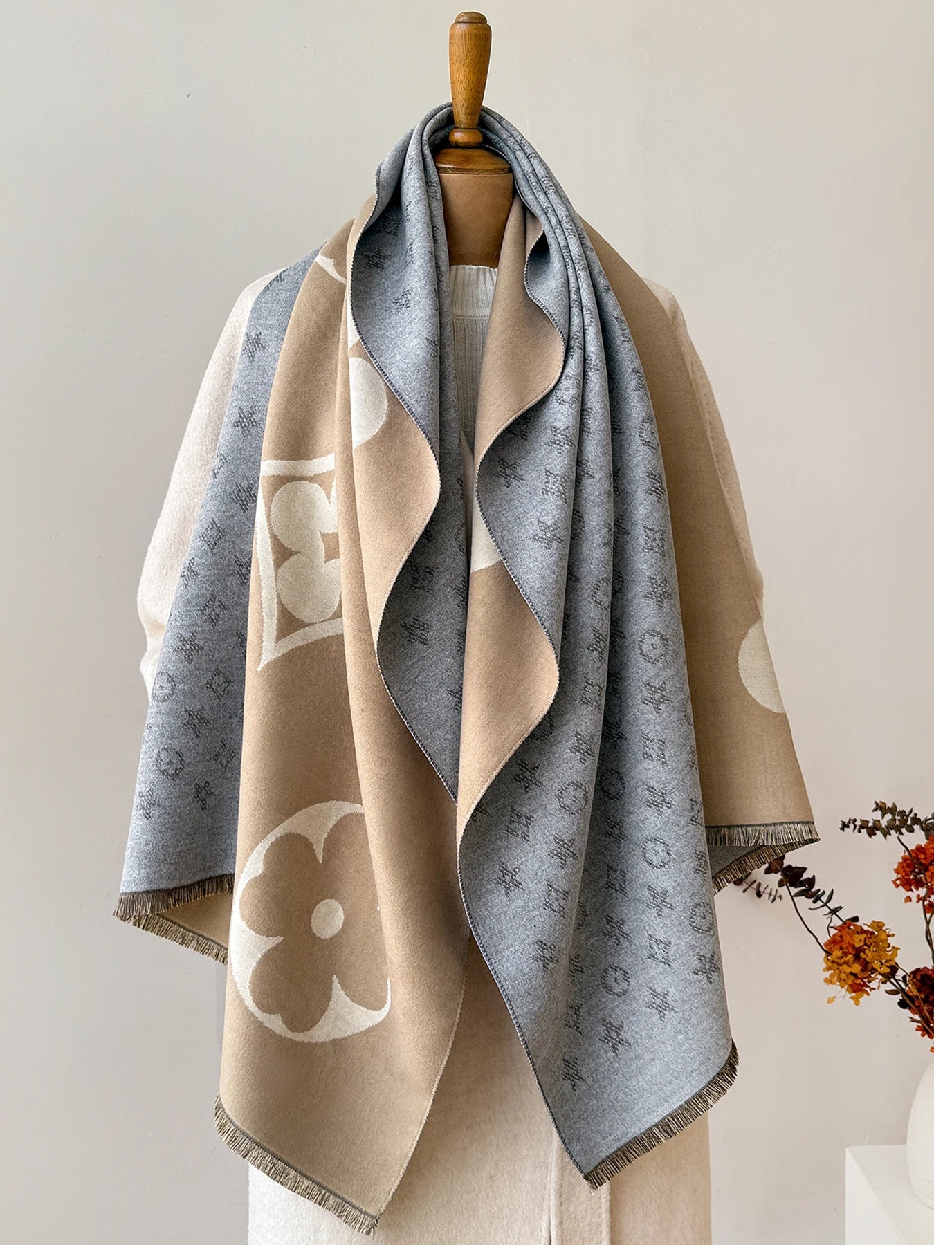Luxury Faux Cashmere Winter Scarf Neck Warmer - product detail 3