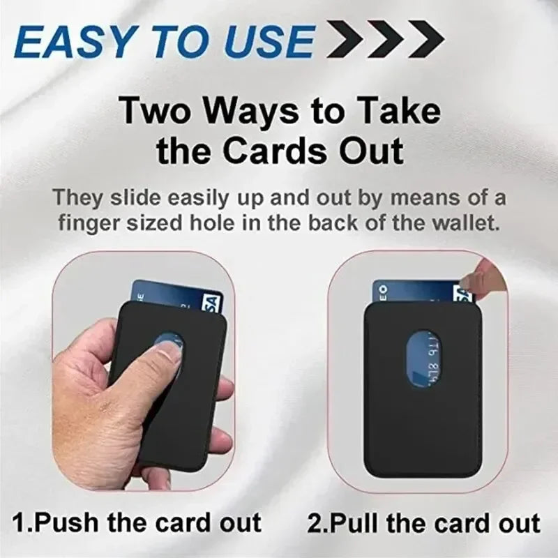 Magnetic Leather Card Holder Wallet for iPhone - product detail 2
