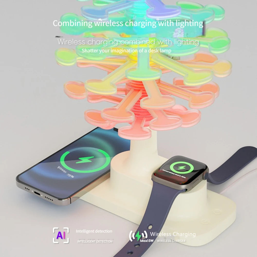 Spiral Tree Table Lamp with Integrated Wireless Charger - product detail 2