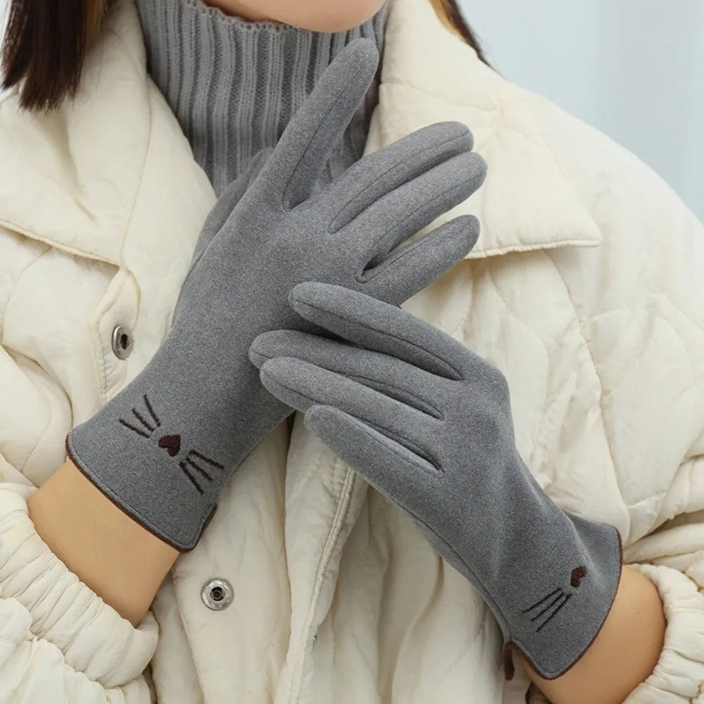 Cat Touchscreen Winter Gloves for Women - product detail 3