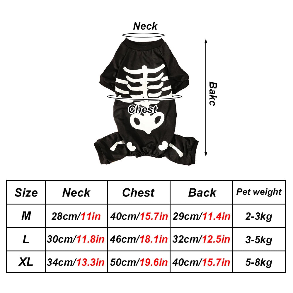 Skeleton Jumpsuit Dog Halloween Costume - product detail 2