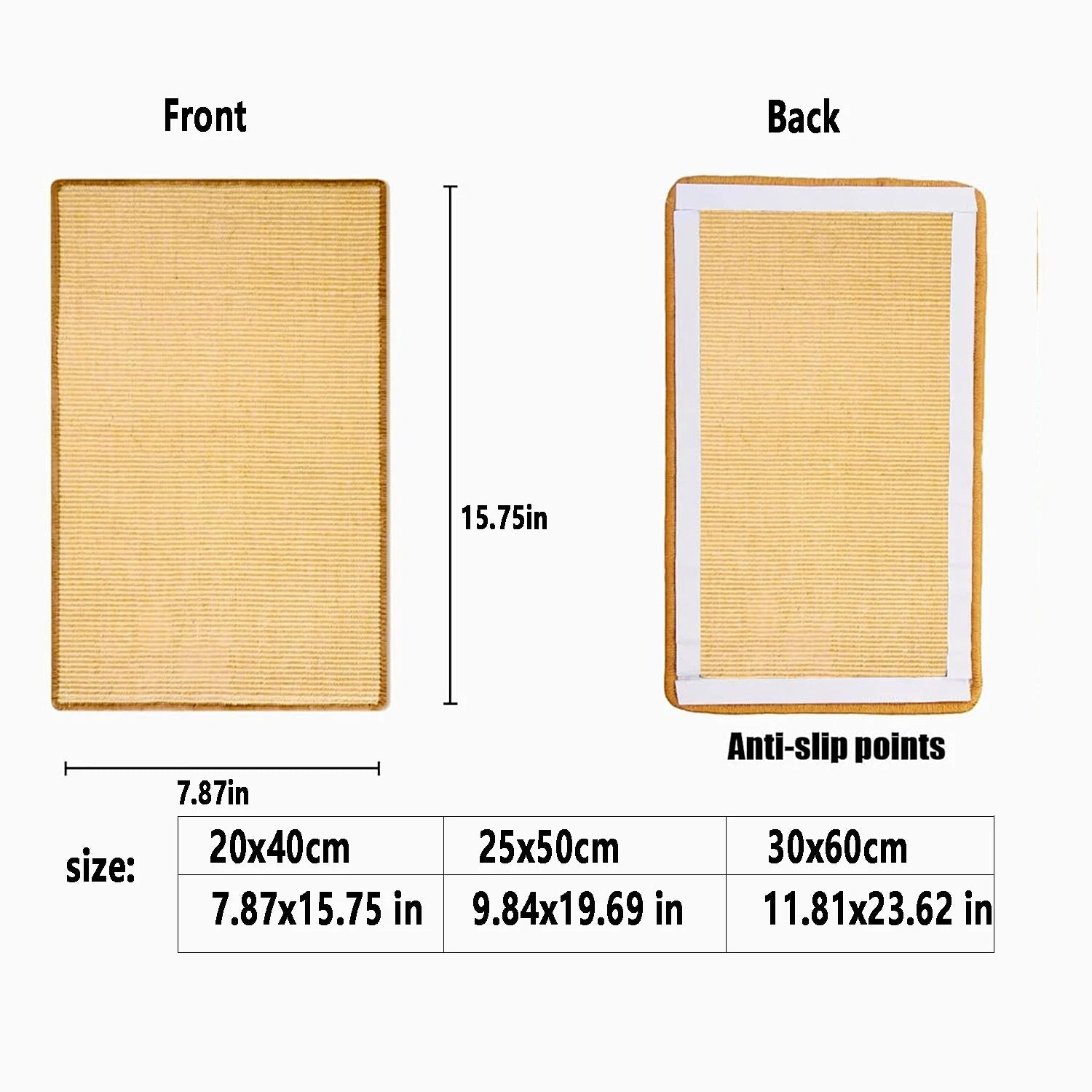 Sisal Cat Scratcher Board Mat for Furniture and Play - product detail 3