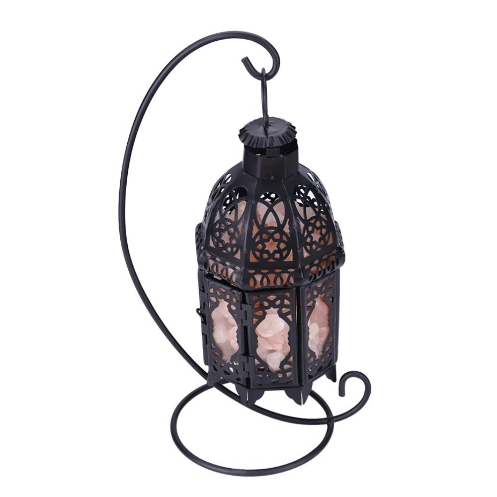 Vintage Iron Salt Rock Tabletop Lamp - product detail 2