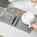 NOMOVA Silicone Dish Drying Mat with Drain Design