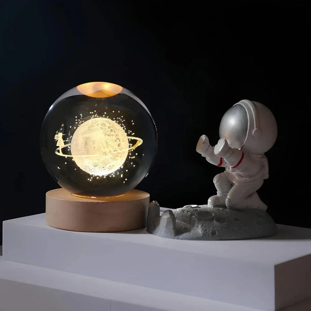 Lámpara de Bola de Cristal Cósmica Decoración Mágica LED para el Hogar