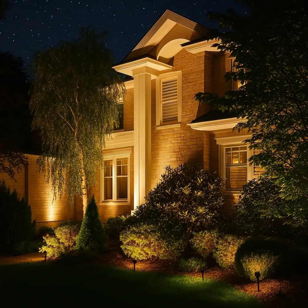 Luz solar LED para jardín exterior, foco ajustable e impermeable