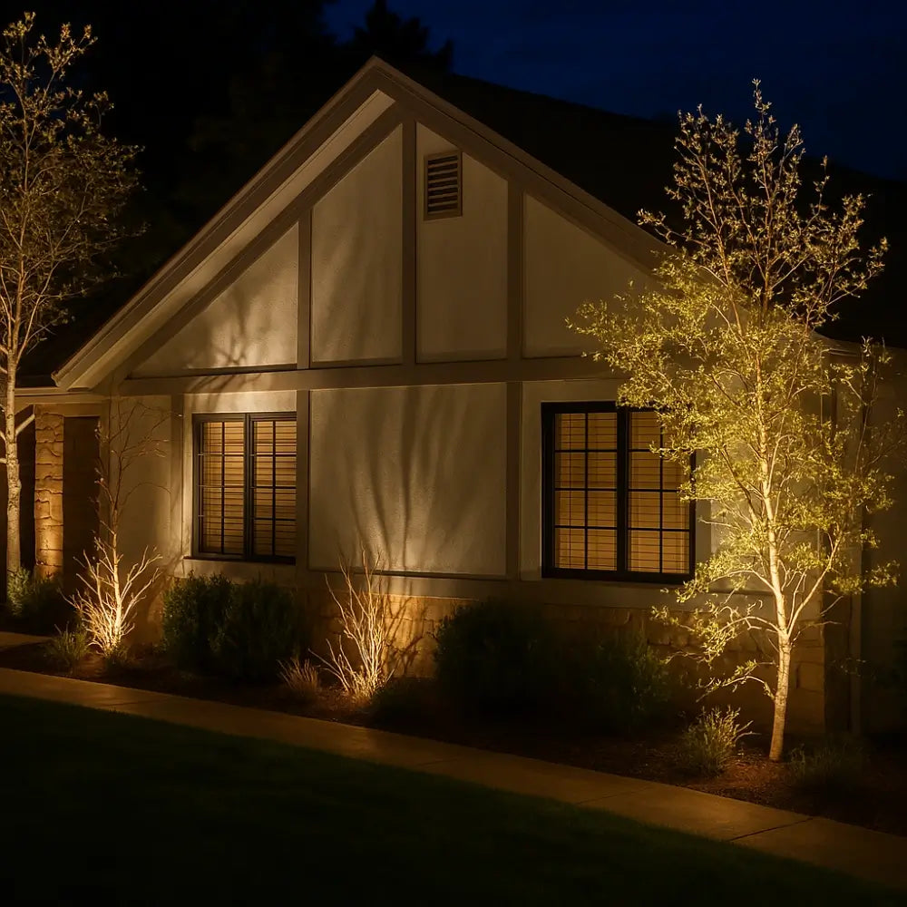 Luz solar LED para jardín exterior, foco ajustable e impermeable