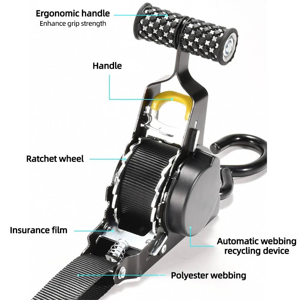 2-set Retractable Ratchet Straps - product detail 6