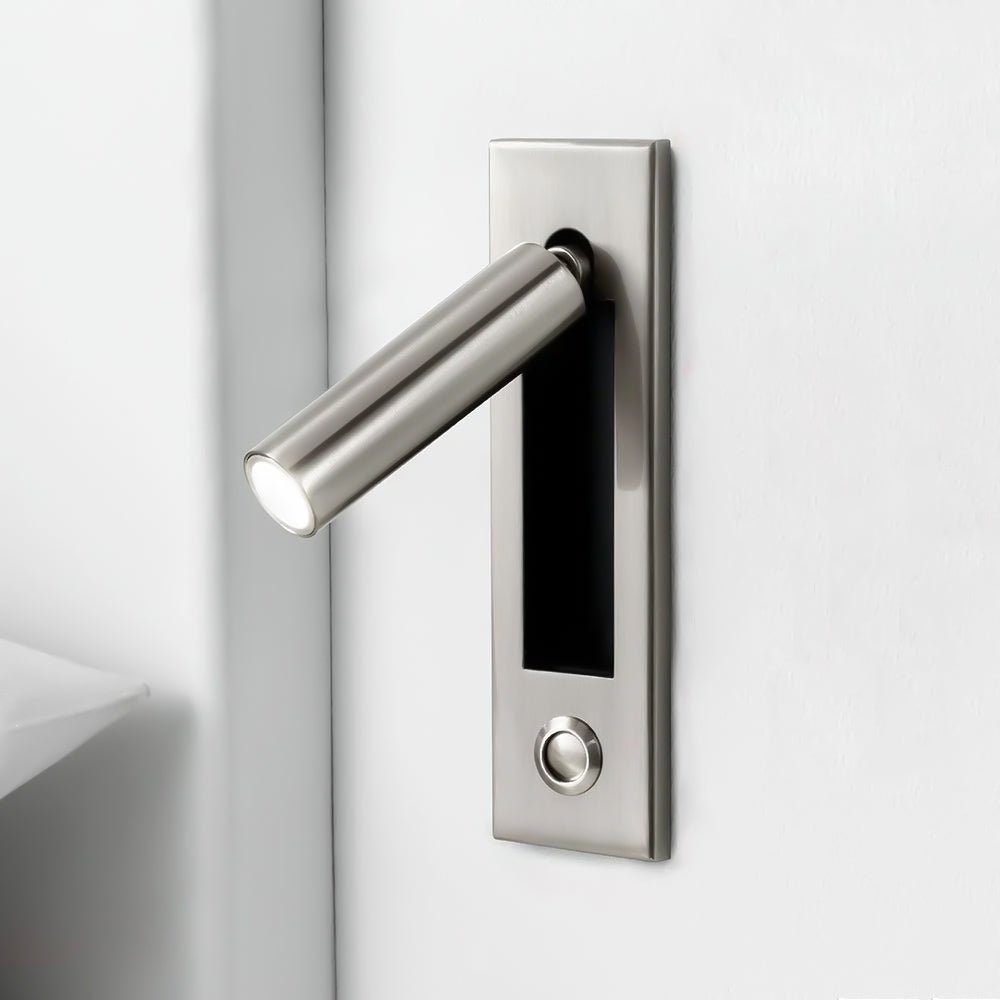 Lámpara de pared para lectura de montaje empotrado delgado