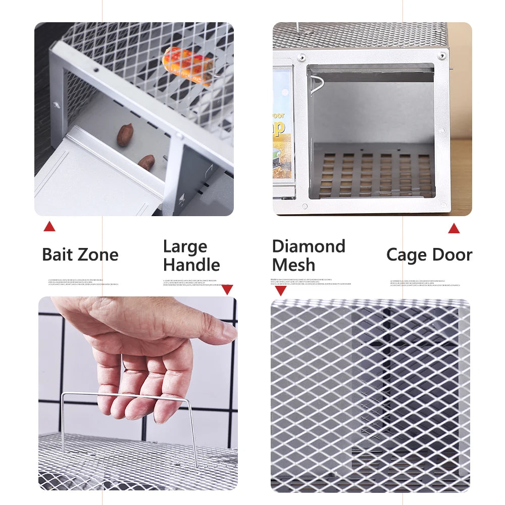 Single Door Reusable Mouse Trap Metal Cage - product detail 2