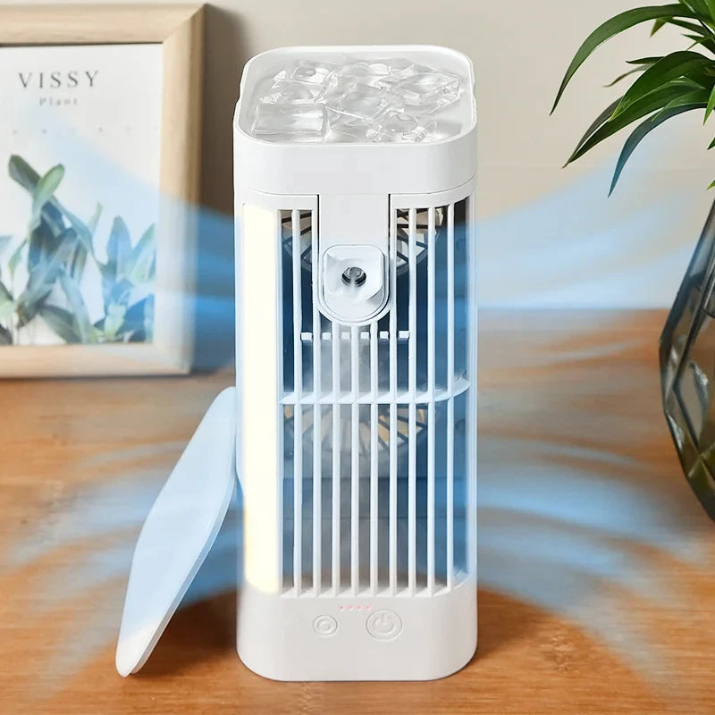 NOMOVA Mini Portable Air Conditioner Desk Fan with Spray Cooling