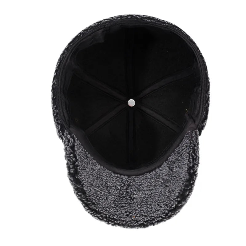 Baseball Cap with Fleece Earflaps for Winter - product detail 2
