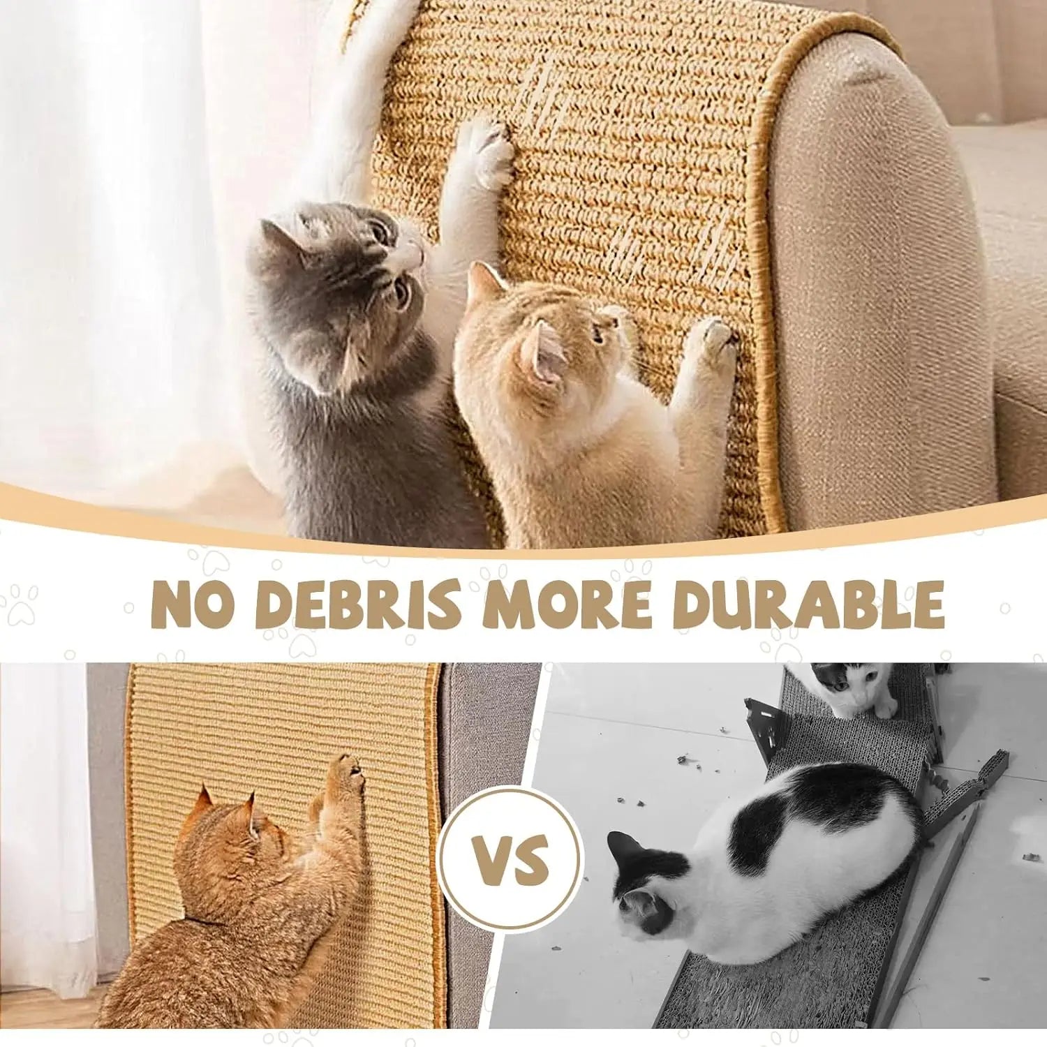 Sisal Cat Scratcher Board Mat for Furniture and Play - product detail 4