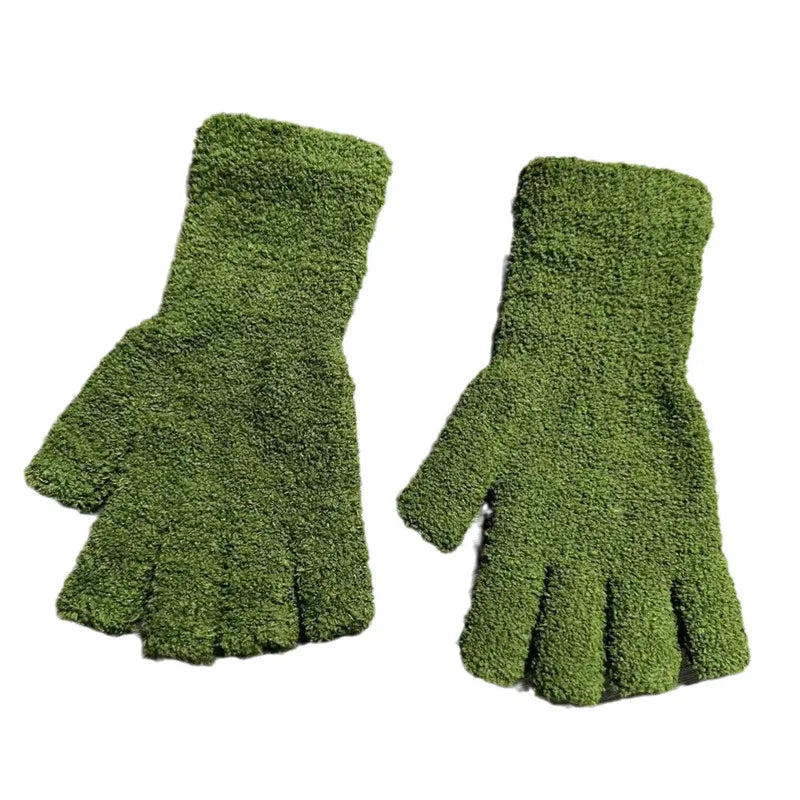 Winter Comfort Knit Half Finger Gloves - product detail 2
