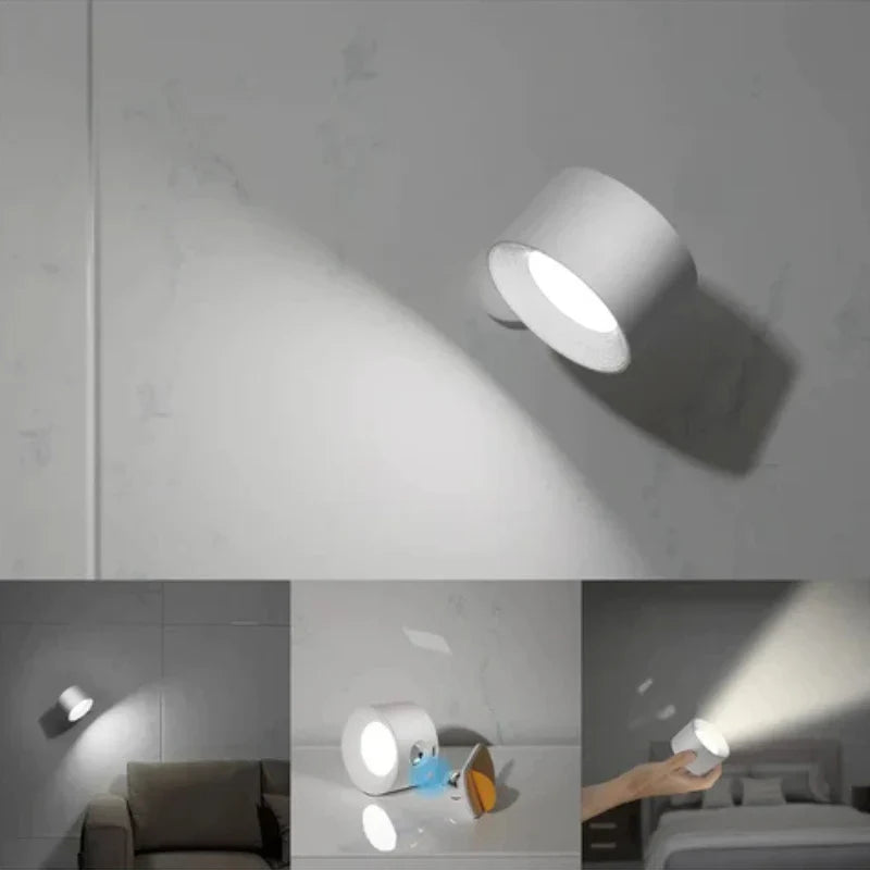 Luz de pared con montaje magnético, regulable y portátil