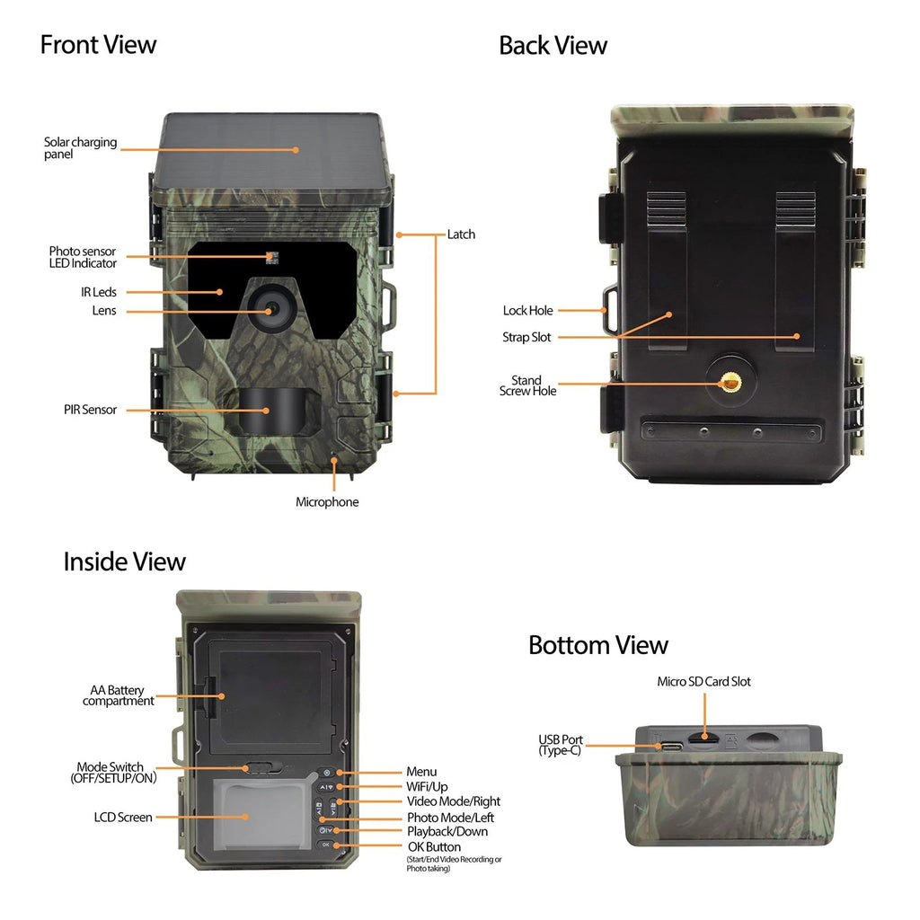 Solar Powered Night Vision Trail Camera - product detail 3