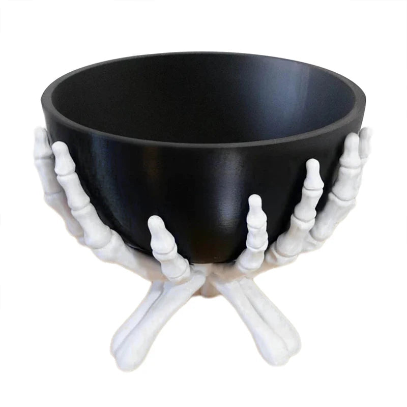 Gothic Skeleton Hands Halloween Candy Bowl - product detail 2