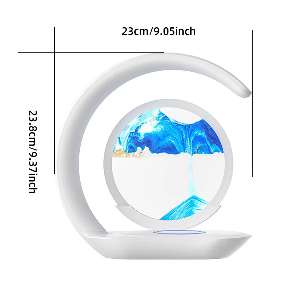 3D Sand Art Table Lamp with Wireless Charger - product detail 4