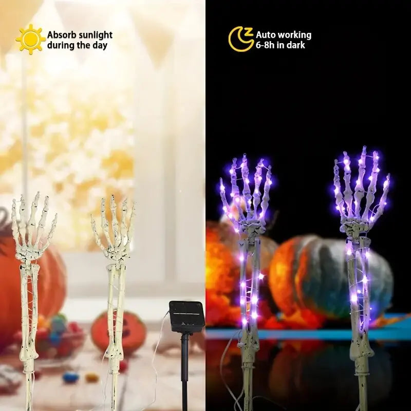 Halloween Skeleton Hand Solar Lights - product detail 2