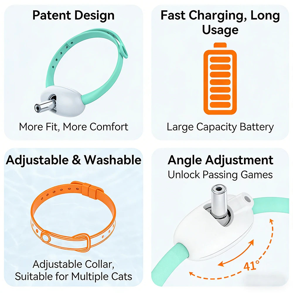 Interactive Laser Cat Collar with USB Charging - product detail 5