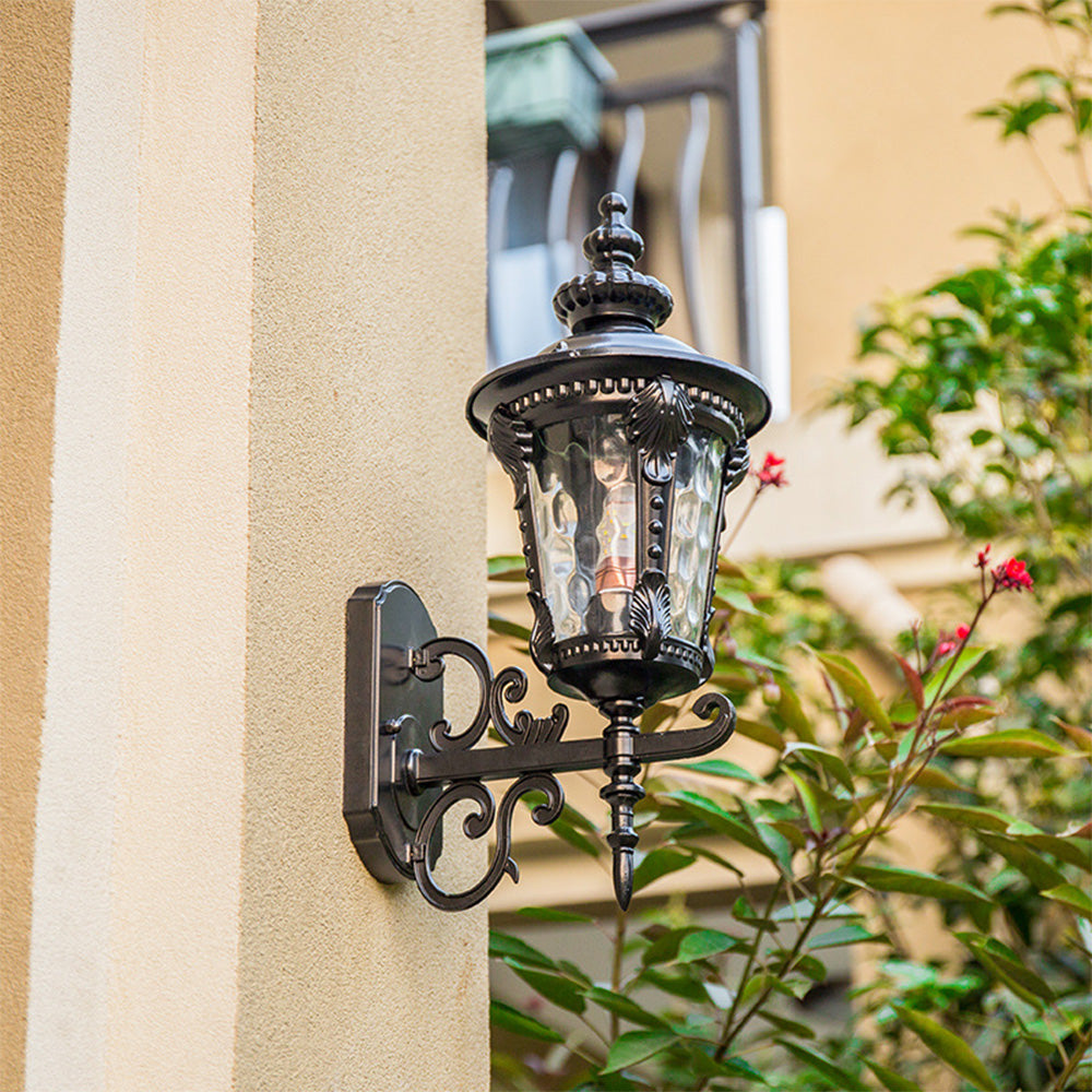 Lámpara de pared exterior estilo vintage Farol decorativo para paredes exteriores