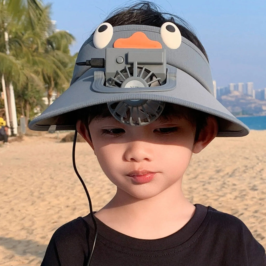 NOMOVA Kids Sun Visor Hat with Cooling Fan Hat