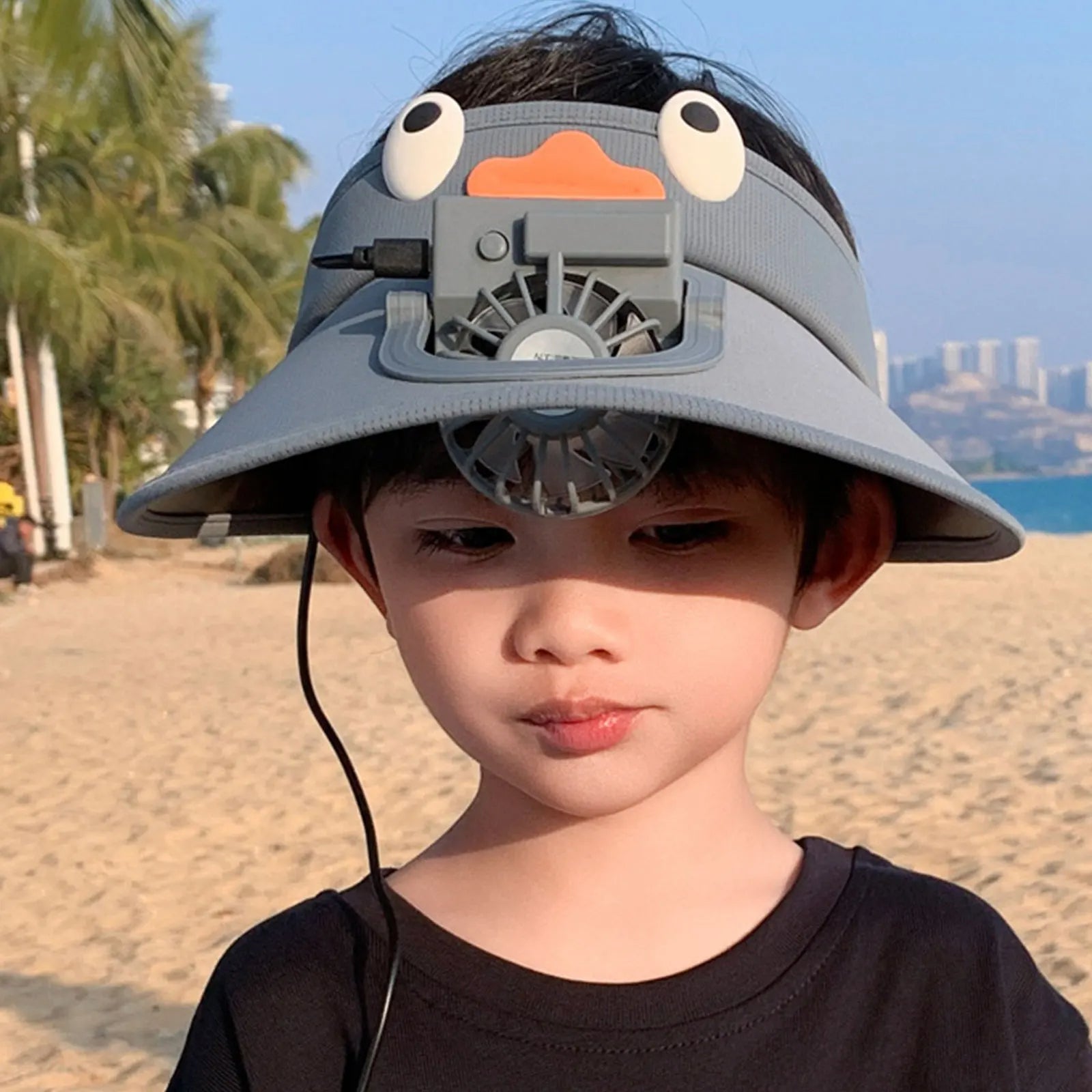 NOMOVA Kids Sun Visor Hat with Cooling Fan Hat
