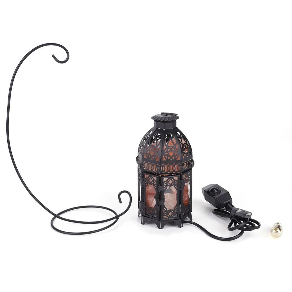 Vintage Iron Salt Rock Tabletop Lamp - product detail 4