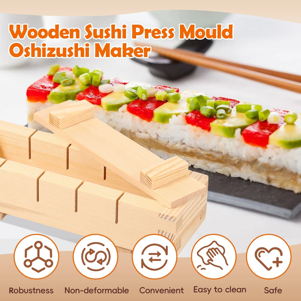 Wooden Sushi Maker Press Mold for Sushi & Kimbap - product detail 4