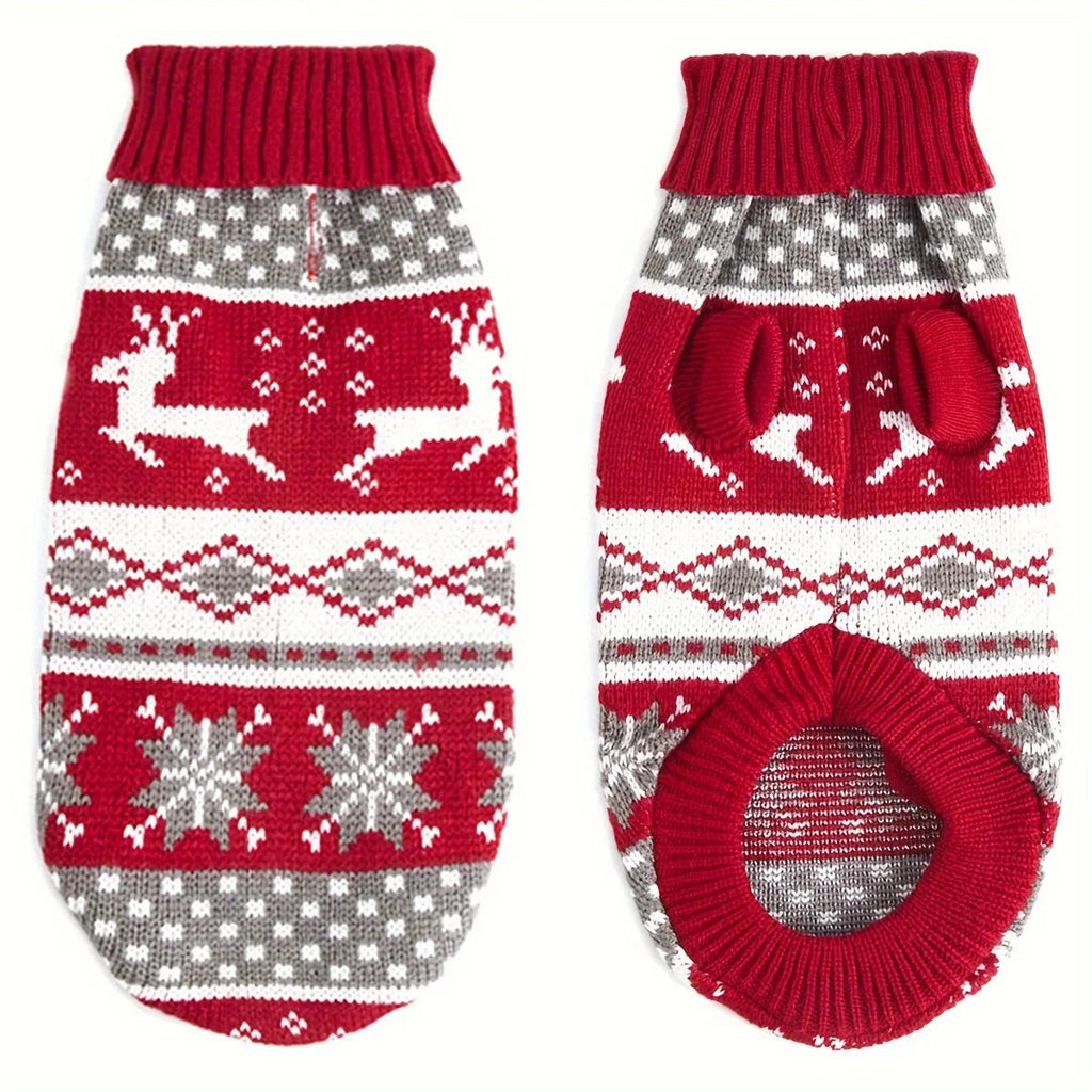 Knitted Dog Christmas Sweater for Small Pets - product detail 4
