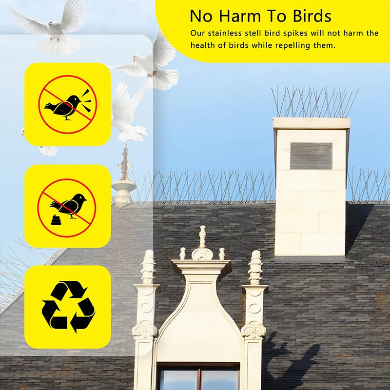 Outdoor Stainless Bird Repeller Spikes - product detail 2