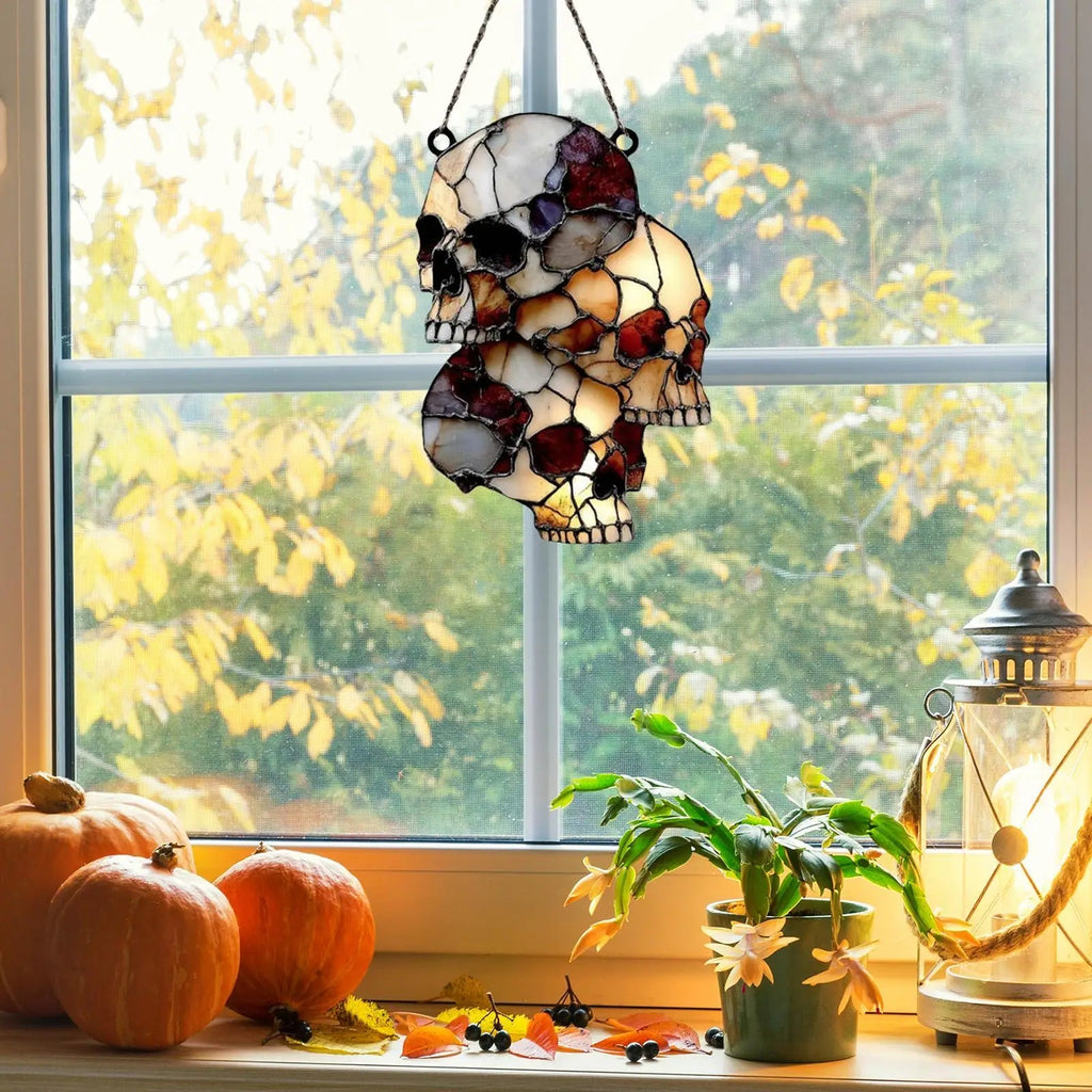 Hanging Skeleton Head Halloween Skull Decoration - product detail 3