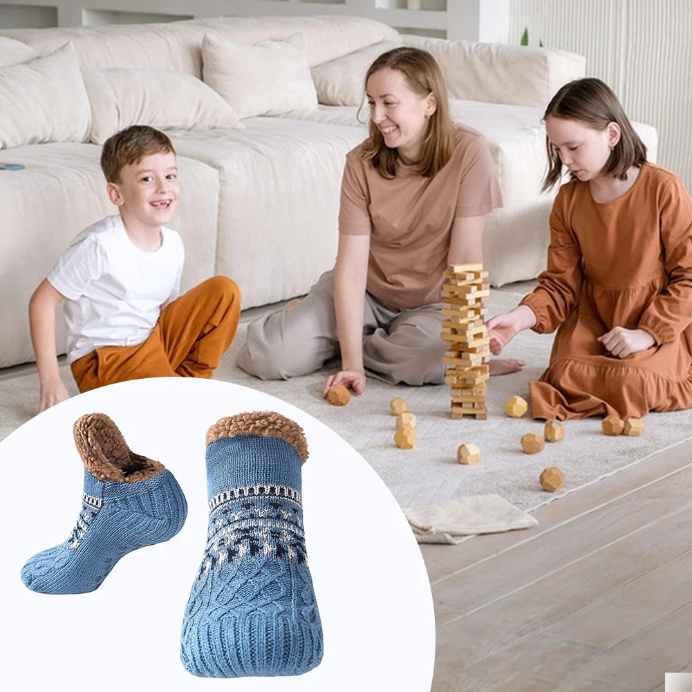 NOMOVA Knitted Slipper Socks with Fleece Lining