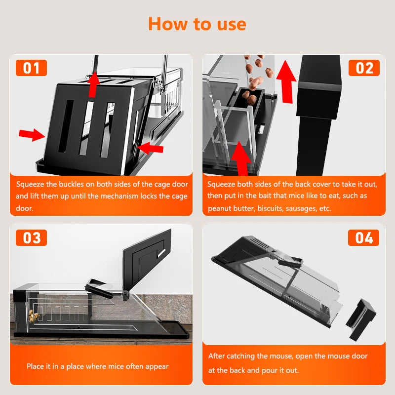 Automatic Mouse Trap Cage with Sensitive Trigger - product detail 2