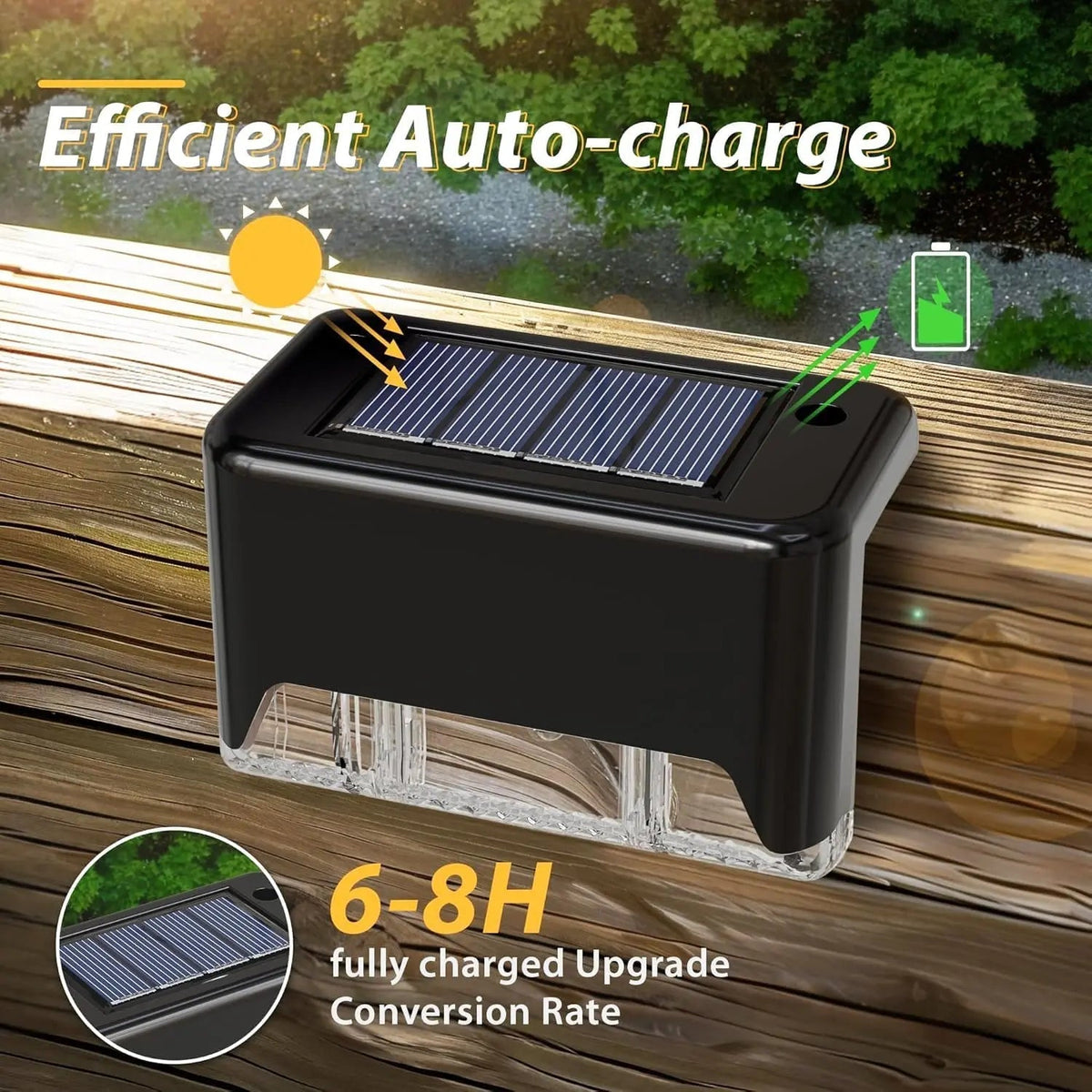 Solar Patio Lights 4-Pack – Weatherproof, Auto On/Off & Garden Outdoor Lighting