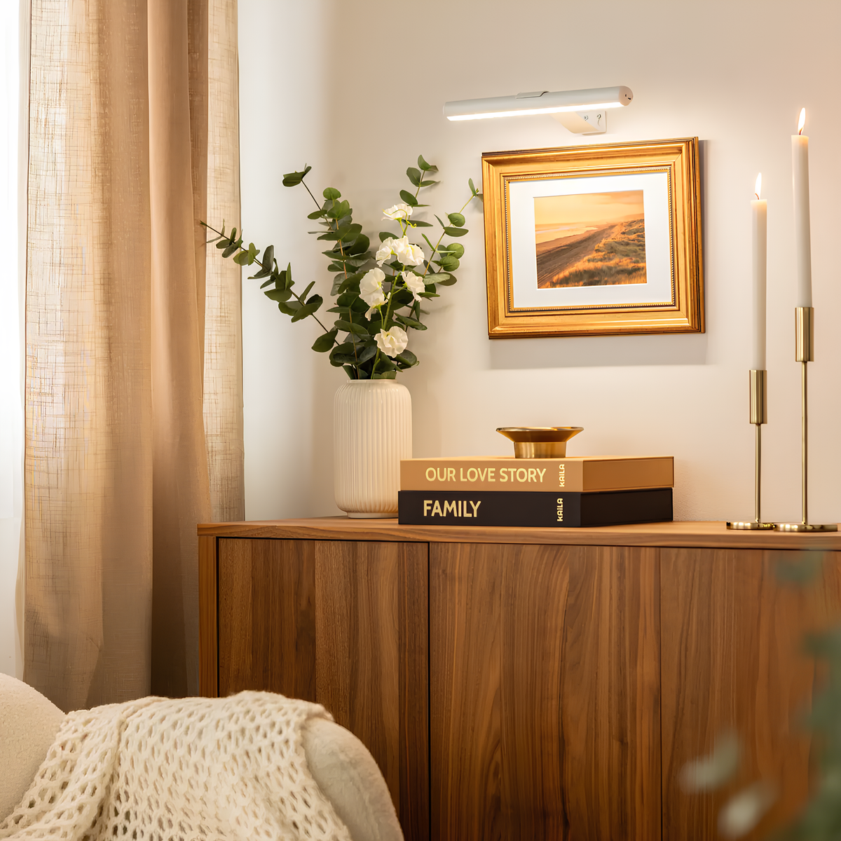 Lámpara de pared estilo galería