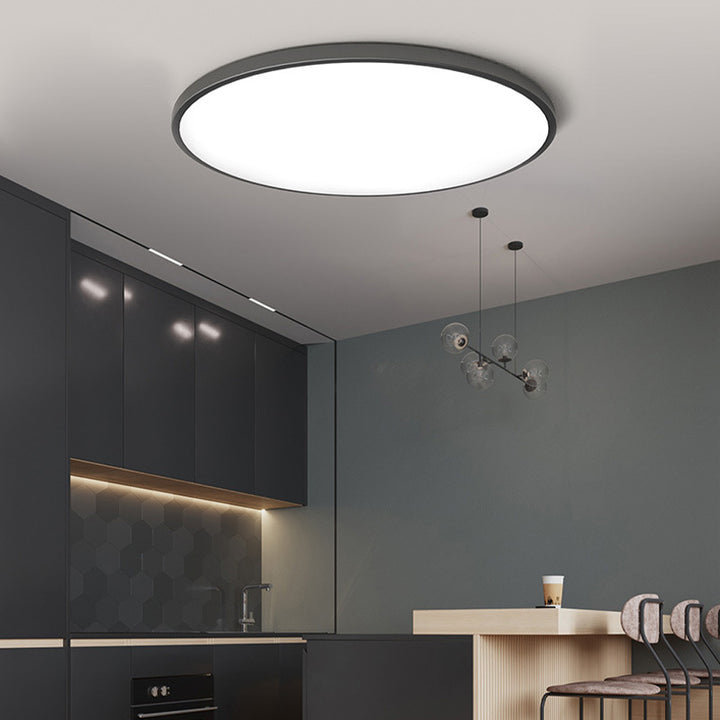 Luz de techo LED redonda moderna, montaje empotrado brillante para interiores