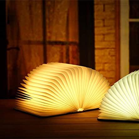 Luz nocturna LED decorativa en forma de libro recargable por USB