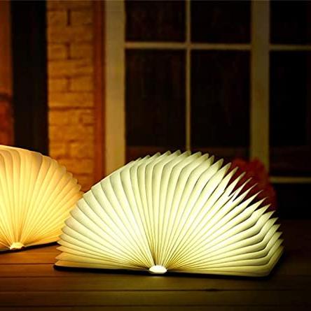 Luz nocturna LED decorativa en forma de libro recargable por USB